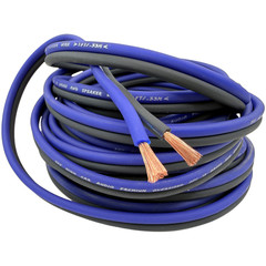 50′ feet OFC 12 Gauge AWG BLUE/BLACK Oxygen Free Speaker Wire Car Home Audio