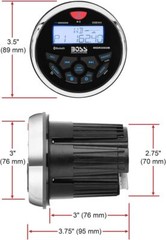 Boss Audio AM FM AUX USB Bluetooth Marine Boat Gauge Style Radio Stereo Receiver