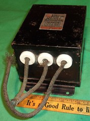 Old JEFFERSON Type B Signal Transformer 6/14/20 volts Tests OK! 5 1/2 POUNDS!