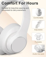 Headphones Wireless Bluetooth Over Ear, 40 Hours Playtime Wireless Headphones…