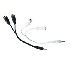 3.5mm AUX Audio Mic Splitter 1 Male to 2 Female Gold Plated Headphone Cable