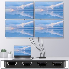 HDMI Splitter 1in4 Out 4K 1080P 4Port Amplifier Repeater For Multiple Displays