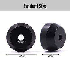 45 RPM Black Adapter Durable Solid Aluminum Center Adapter for 7 inch Records…