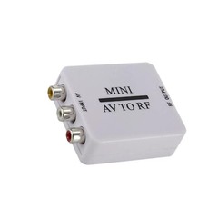 RCA/Composite A/V To RF/Coax/Coaxial Converter RF Modulator AV 2 COAX Adapter