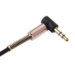24cm Dual 90° Bending Car Aux Cord for Mobile Phone Stereo Speaker Headphone