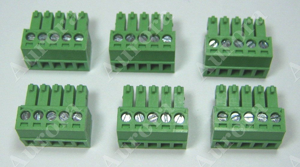(6) 5 Pin – 3.81mm / Pluggable Screw Connector – Terminal Block – Phoenix Plug