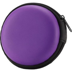 Earphone Case MAS CARNEY Headphone Earbud Hard Protective Round, Purple