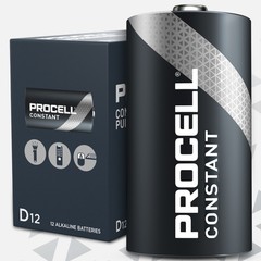 12pc Duracell PROCELL Constant Power PC1300 1.5V D Everyday Alkaline Batteries