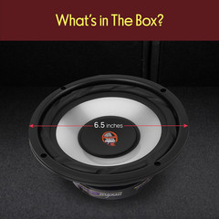 6.5 Inch Car Woofer Speaker – 300 Watt High Powered White Injected Polypropylene