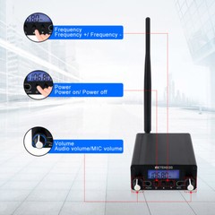 Retekess TR508 FM Transmitter Broadcast Stereo Radio Station Church Drive in Car