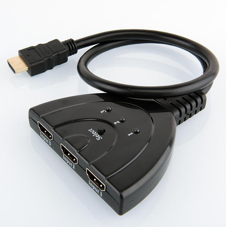 HD 1080P 4K*2K 3 Port HDMI Splitter 3 Into 1 HDMI Switch for TV Box DVD PC Media