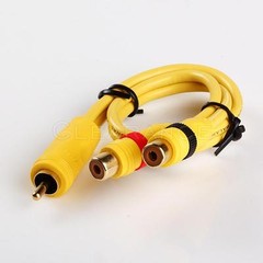 1ft 1′ HIGH PERFORMANCE BLANCED CABLE RCA 1 FT Y-ADAPTER 1 MALE TO 2 FEMALE