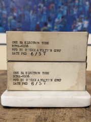 PAIR NOS NIB BENDIX RTMA 6106 / 5Y3 Triple Mica 4 Support Rods DD GETTER Tubes