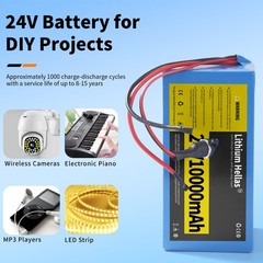 12V 24V Rechargeable Lithium-ion Battery For DIY Projects