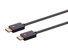 Monoprice 8k DisplayPort 1.4 EasyPlug Braided Cable – 12 Feet – Gray, 32.4 Gbps