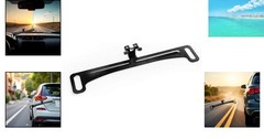 Black Universal Backup Camera License Plate Bracket for Enhanced Vehicle Safety