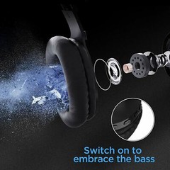LETSCOM H10 Bluetooth Headphones Over The Ear Deep Bass Hi-Fi Sound Built-in Mic