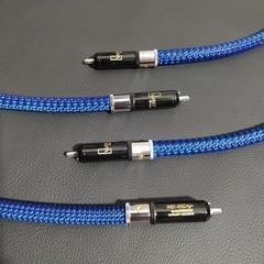 Pair HI-End Silver Plated RCA Interconnect Cable With WBT Connector 1.5m
