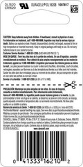 Duracell – 1620 3V Lithium Coin Battery – Long Lasting Battery – 1 Count