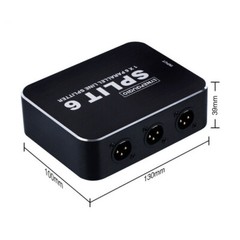 2026 New 1 In 6 Out XLR 6 Way Splitter Mic Line Level Parallel Splitter XLR