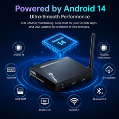 vSeeBox V6 Pro TV Box Support Voice Control Android 14 8KHD Upgraded from V5 Pro