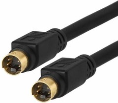 S-Video Cable Male To Male 4 Pin Gold Plated SVHS for TV DVD VCR -Multi-Pack Lot