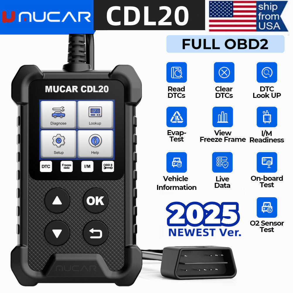 MUCAR CDL20 OBD2 Scanner Car Fault Code Reader Engine Diagnotsitc Tool EOBD CAN