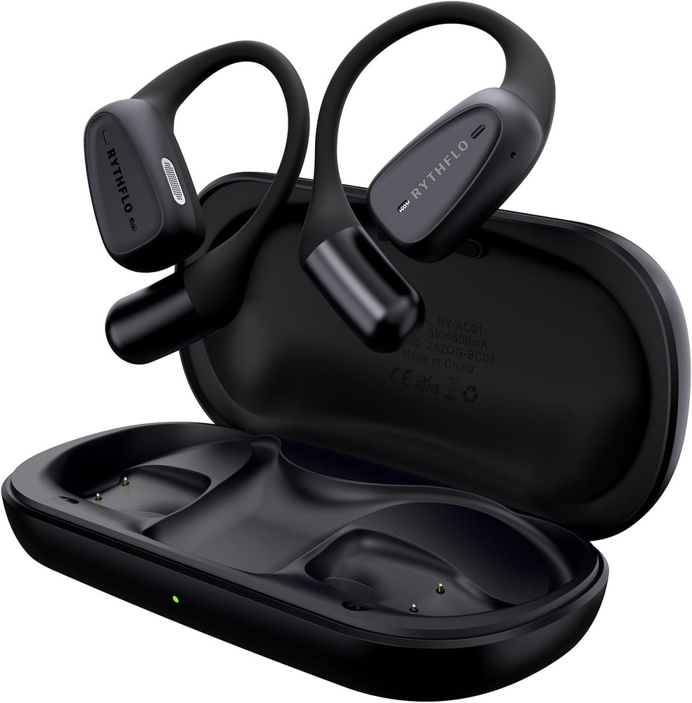 Rythflo Open Ear Bluetooth 5.4 Headphones Wireless Earbuds IPX7 Sport Gym