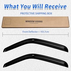 Window Rain Guards Compatible 02-08 Dodge Ram 1500 2500 3500 Regular Single