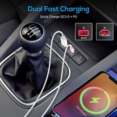 36W Power Ports USB QC PD Charger Sockets For Jetta Golf MK6 Scirocco GTI Jetta