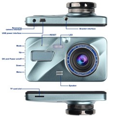 HD 1080P Car Dual Lens Dash Cam 4″ DVR Recorder Front & Rear Camera Night Vision
