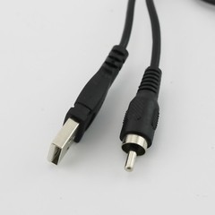 1pc USB 2.0 Type A Male to RCA Phono Male Plug Adapter Connector Cable 70cm