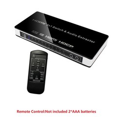 4K 1080P 5×1 Port HDMI Switch Splitter w/ Remote Control Power For PS4 PS5 Xbox