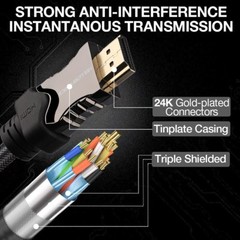 Certificated 6FT HDMI 2.1 Cable 100% Real 8K 4K, High Speed 48Gbps 8K@60Hz 4320P
