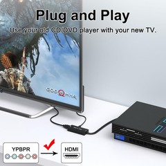 Component to HDMI Converter, YPbPr/RGB+R/L to HDMI Converter Adapter, Support 72
