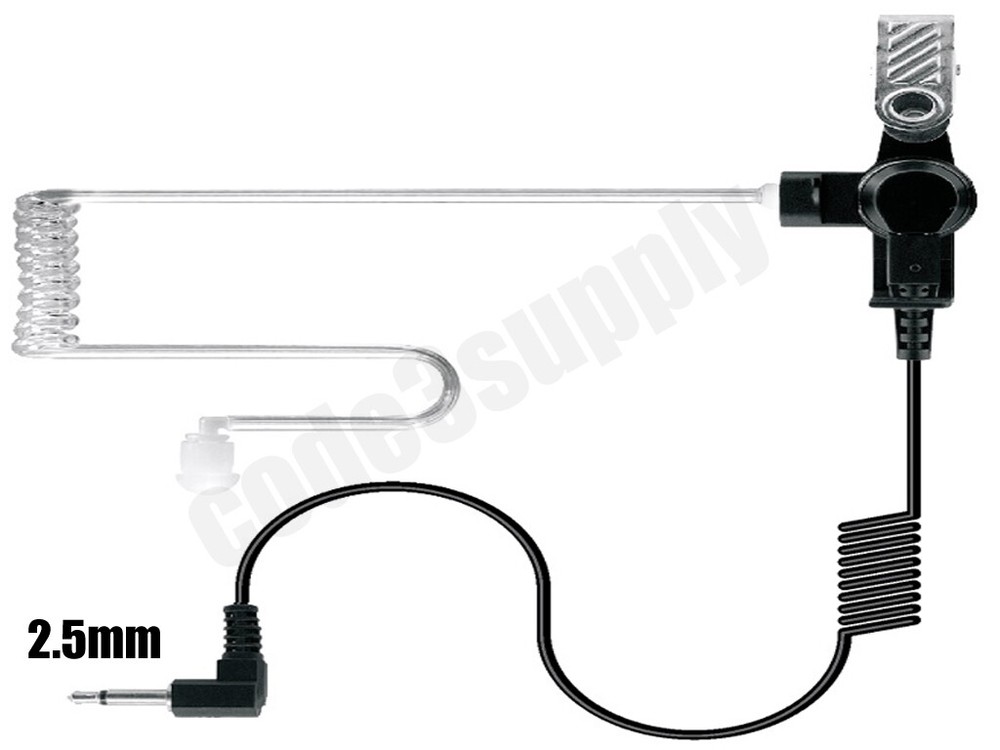 NEW Acoustic Tube Listen Only 2.5 mm Ear Piece for Speaker Shoulder Microphone