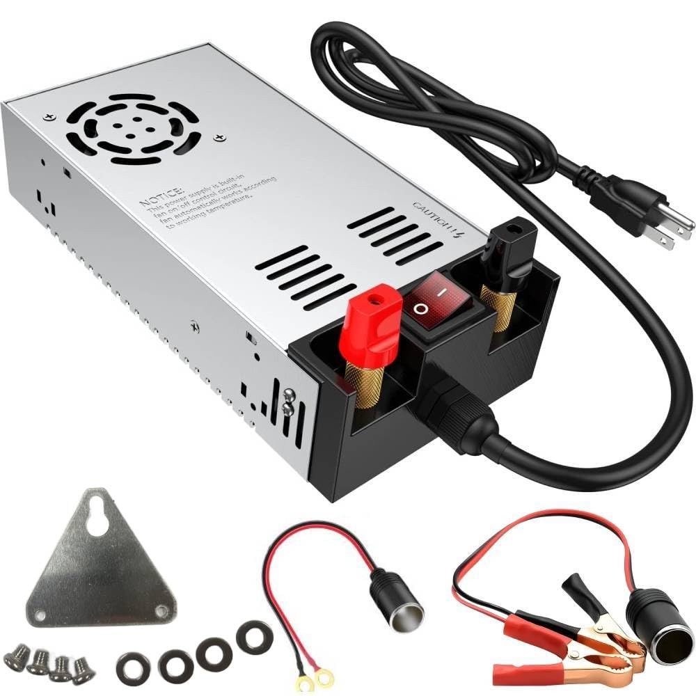 Upgraded 110V to 12V Converter ,New Version with On/Off Switch, AC to DC Power S