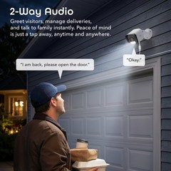 Geeni Hawk 3 Ultra 2K Wi-Fi Outdoor Cameras w Alexa Google Voice Control  2 Pack