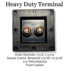 Heavy Duty Subwoofer Speaker Terminal Zinc Color Bolts