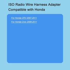 Plug and Play Car Radio Stereo Wiring Harness for Honda CRV 2007-2011 & Civic 20