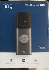 Ring Wired Doorbell Pro 4K (Newest Model) | 3rd Gen | Sealed