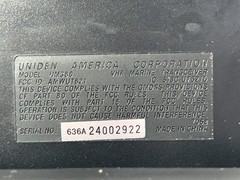 Uniden UM380 Solara D DSC Marine Radio, Fixed Mount Class D VHF Black – WORKS !!