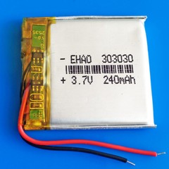 3 pcs 3.7v 240mAh Li Po Rechargeable Battery 303030 for MP3 Headphone Bluetooth
