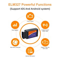 Bluetooth OBD2 OBDII Car Diagnostic Scanner Auto Fault Code Reader Tool ELM327