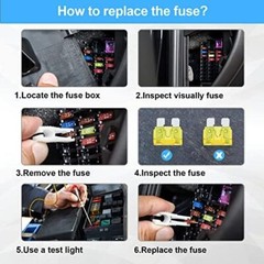 300Pcs Car Fuse Assortment Kit, 160 Mini Blade Fuses Automotive + 90 Standard