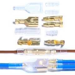 140/700X Motorcycle Brass Bullet Terminal Male&Female Electrical Wire Connectors