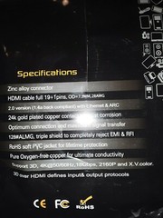 HDMI High Speed with Ethernet Cable 1Meter(36in) 24k gold plated copper contacts