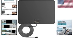 High-Performance Indoor TV Antenna, 138 Channels, 35-45 Miles Range, Easy Setup