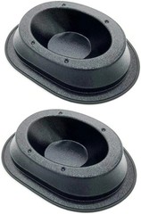 6×9 Speaker Boxes – 2 Angled Pods – Durable ABS – UV Protected Black