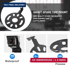 EWAY Classic 1.0 Backup Camera for Jeep Wrangler Spare Tire Mount 2007-2018, Rea